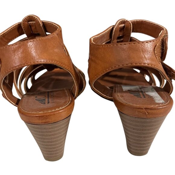 White Mountain Chestnut Brown Gladiator Wedge Sandals With Studs Size 6 - Picture 5 of 6